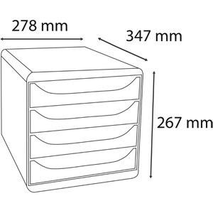 Produktbild für Schubladenbox Exacompta 310014D, Big Box Plus, A4