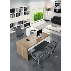 Produktbild für Schreibtisch Quadrifoglio T45, ulme / weiß