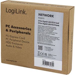 Produktbild für Netzwerkkarte LogiLink PC0075, PCI-Express x1, 2.0