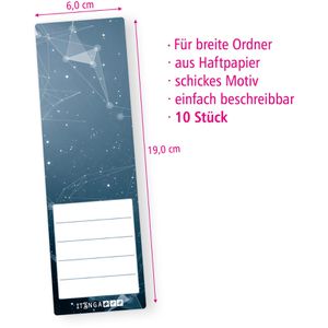 Produktbild für Rückenschilder itenga Hightech Abstrakt