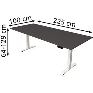 Produktbild für Schreibtisch Kerkmann Move 4, anthrazit / weiß