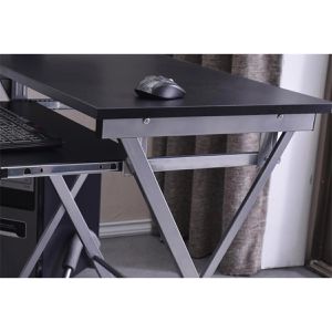 Produktbild für Schreibtisch Böttcher-AG CT-3802, schwarz / silber