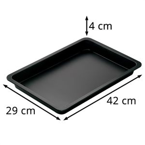 Produktbild für Backblech Zenker Blechkuchen-Container schwarz, aus Stahlblech