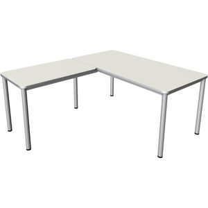 Produktbild für Schreibtisch Kerkmann Prime, weiß / silber