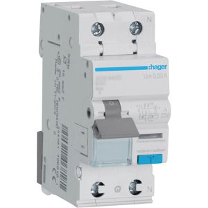 Produktbild für FI-LS-Schalter Hager ADS982D, 230 V / 400 V, 6 kA, 1-polig+N