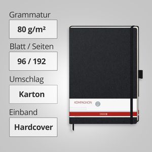 Produktbild für Notizbuch Brunnen Kompagnon Klassik, Karton Hardcover