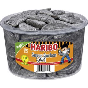 Lakritz Haribo Super Gurken, süß & gesalzen, 150 Stück