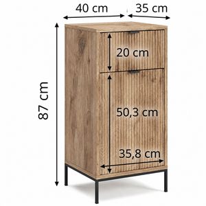 Produktbild für Badschrank Vicco Eliza Viking Oak, 4 Füße, eiche