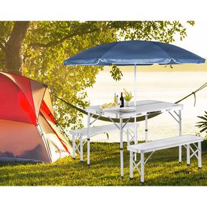 Produktbild für Klapptisch CASARIA 108135, aus Aluminium, weiß