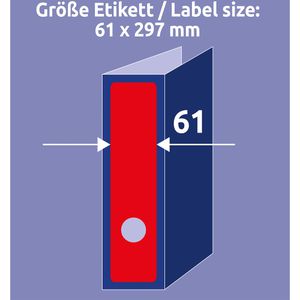 Produktbild für Rückenschilder Zweckform L4752-20, rot