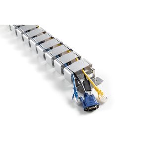 Produktbild für Kabelführung InLine 59996B, zum Anschrauben, silber