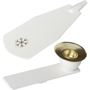 Produktbild für Weihnachtspyramide BRUBAKER weiß