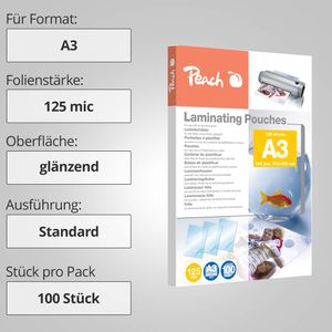 Produktbild für Laminierfolien Peach PP525-01 DIN A3