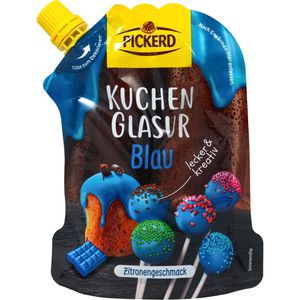 Kuchenglasur PICKERD Zitrone, Zuckerglasur, blau