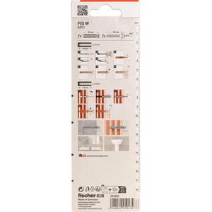 Produktbild für Ankerstange Fischer 503801, Waschtischbefestigung Set, M10
