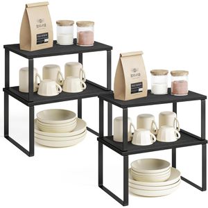 Küchenregal Songmics KCS027B01, schwarz, 4er Set