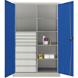 Produktbild für Werkzeugschrank Mauser MKSTM12/5/19E3, aus Metall, grau / blau