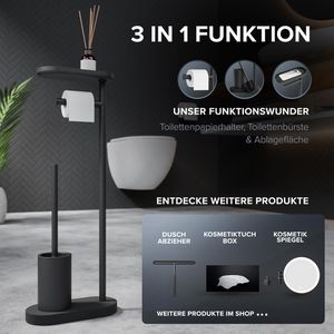 Produktbild für WC-Garnitur ovimar Tysnes, mit Ersatzrollenhalter