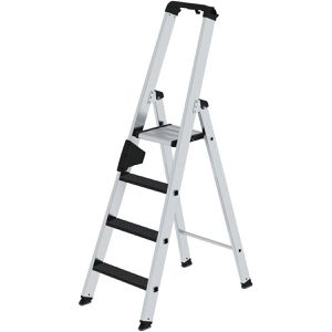 Stehleiter MUNK 41624, nivello-Leiterfüße, mit Plattform