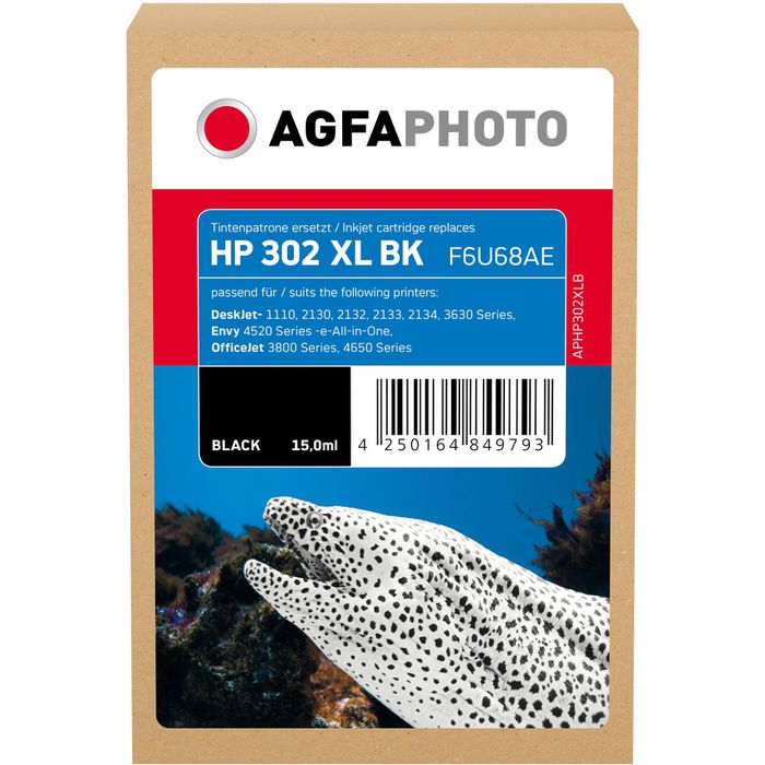 kompatibel für HP 302XL, F6U68AE, 480 Seiten, schwarz, AgfaPhoto Tinte – Böttcher  AG