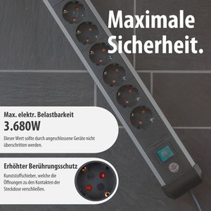 Produktbild für Steckdosenleiste Brennenstuhl Premium-Alu-Line, 3m