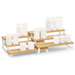 Gewürzregal Songmics KCS016N02, braun / weiß, mit 3 Etagen