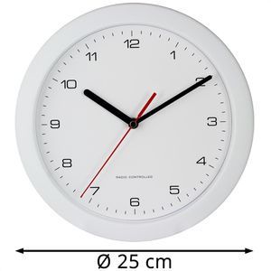 Produktbild für Wanduhr Eurotime 53850-00, Kunststoff, analog, Funkuhr