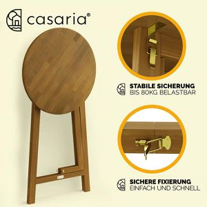 Produktbild für Stehtisch CASARIA 106784, akazie, Ø 80 cm, klappbar