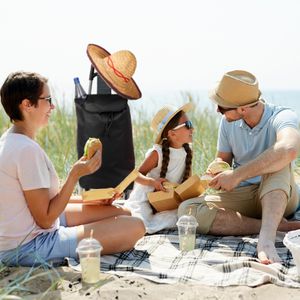 Produktbild für Einkaufstrolley Relaxdays schwarz, klappbar
