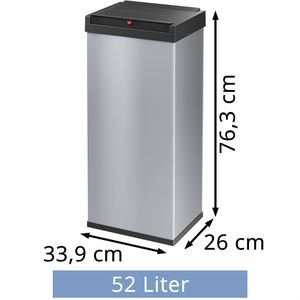 Produktbild für Mülleimer Hailo Big-Box Swing XL, silber