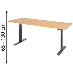 Schreibtisch Rau adlatus 100, buche / schwarz