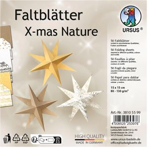 Produktbild für Faltblätter Ursus 38105599, X-mas Nature