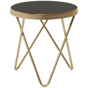 Produktbild für Beistelltisch Wohnling WL5.785, schwarz, aus Glas / Metall
