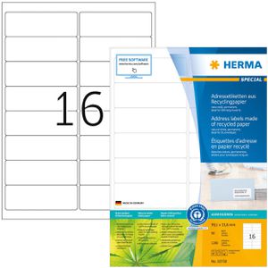 Adressetiketten Herma 10730 Special Recycling weiß