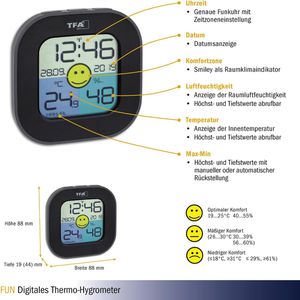Produktbild für Thermo-Hygrometer TFA 30.5050.01, digital