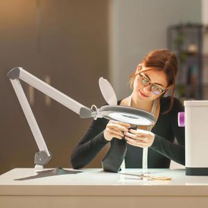 Produktbild für Lupenleuchte Lumeno 8213, 125 mm Glaslinse, dimmbar, LED