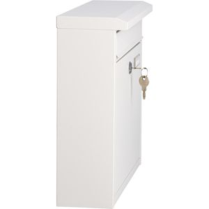 Produktbild für Briefkasten Böttcher-AG 60602, weiß, aus Stahl