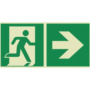 Hinweisschild Abtec ISO 7010 E002+E005 Aluminium