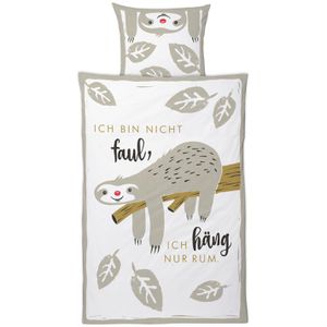 Produktbild für Bettwäsche Happy-life Faultier, 45175, Baumwolle
