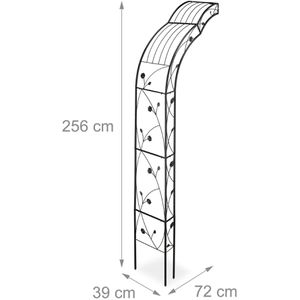 Produktbild für Rosenbogen Relaxdays 10030854, schwarz