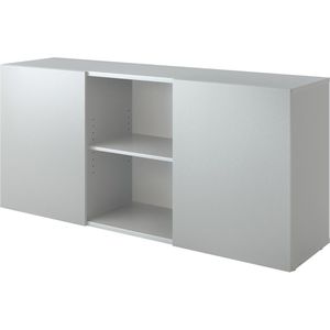 Sideboard Hammerbacher 1780, aus Holz, silber / lichtgrau