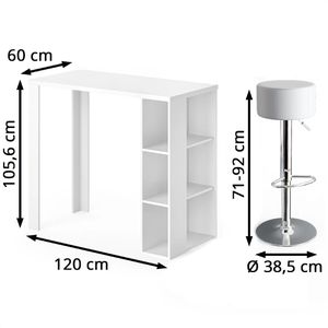 Produktbild für Bartisch Vicco weiß
