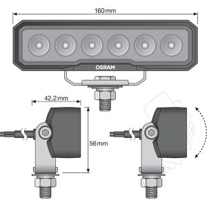 Produktbild für Zusatzscheinwerfer OSRAM LEDriving WL VX150-WD, 12V / 24V, LED