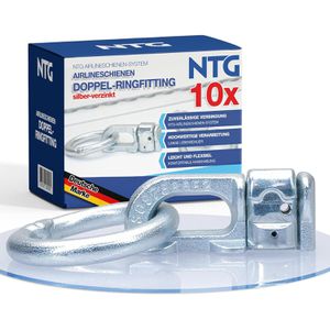 Zurrösen NTG LS.8571 Doppelfitting mit Ring für Airlineschiene