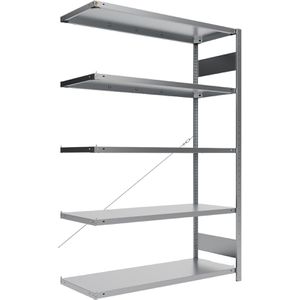 Anbauregal META-Regalbau 9900013359, 5 Metallböden