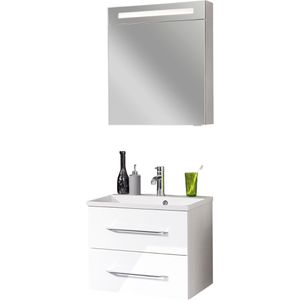 Waschtisch Fackelmann B.clever, mit Spiegelschrank, weiß