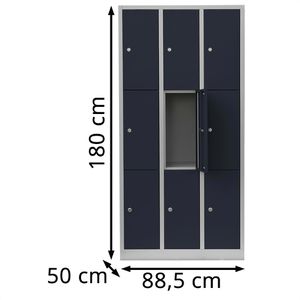 Produktbild für Schließfachschrank Lüllmann 520338, anthrazit