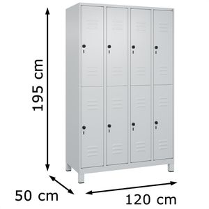 Produktbild für Spind CP-Möbel Classic PLUS, lichtgrau