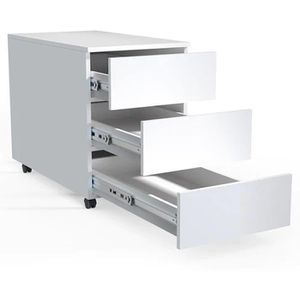 Produktbild für Rollcontainer VCM Dalosa 70 918328, Holz, weiß