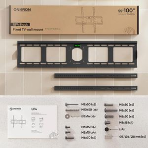 Produktbild für TV-Wandhalterung Onkron UF4-B, bis 80 kg